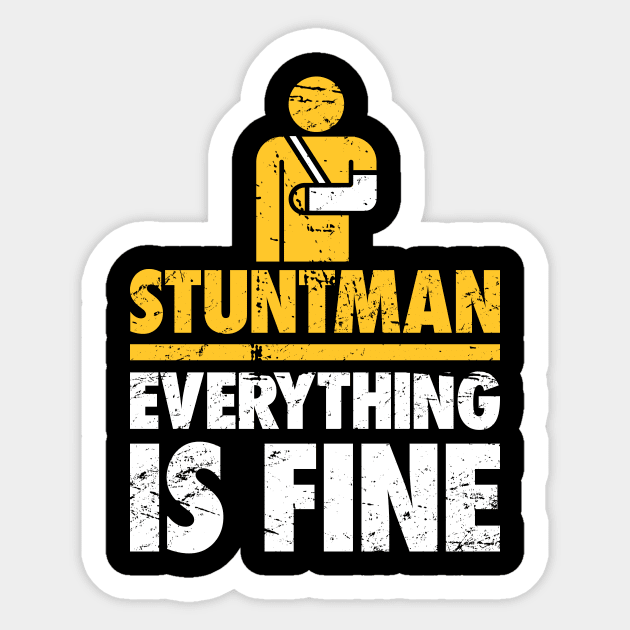 Stuntman Fractured Broken Arm Get Well Gift Sticker by MeatMan